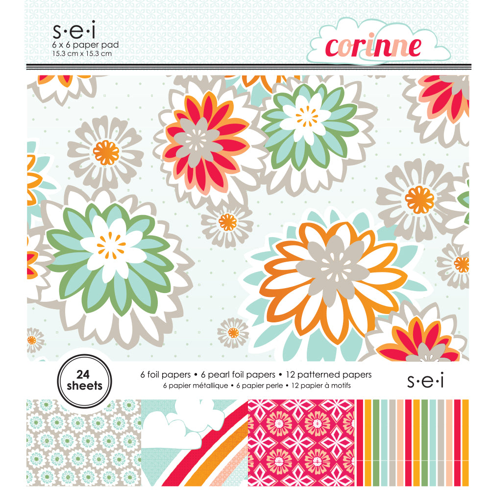 SEI Scrapbooking/Paper Crafting 12 x 12 Papers - Various Lines 24 sheets